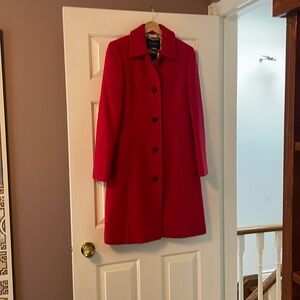JCrew lady day wool coat in red size 6